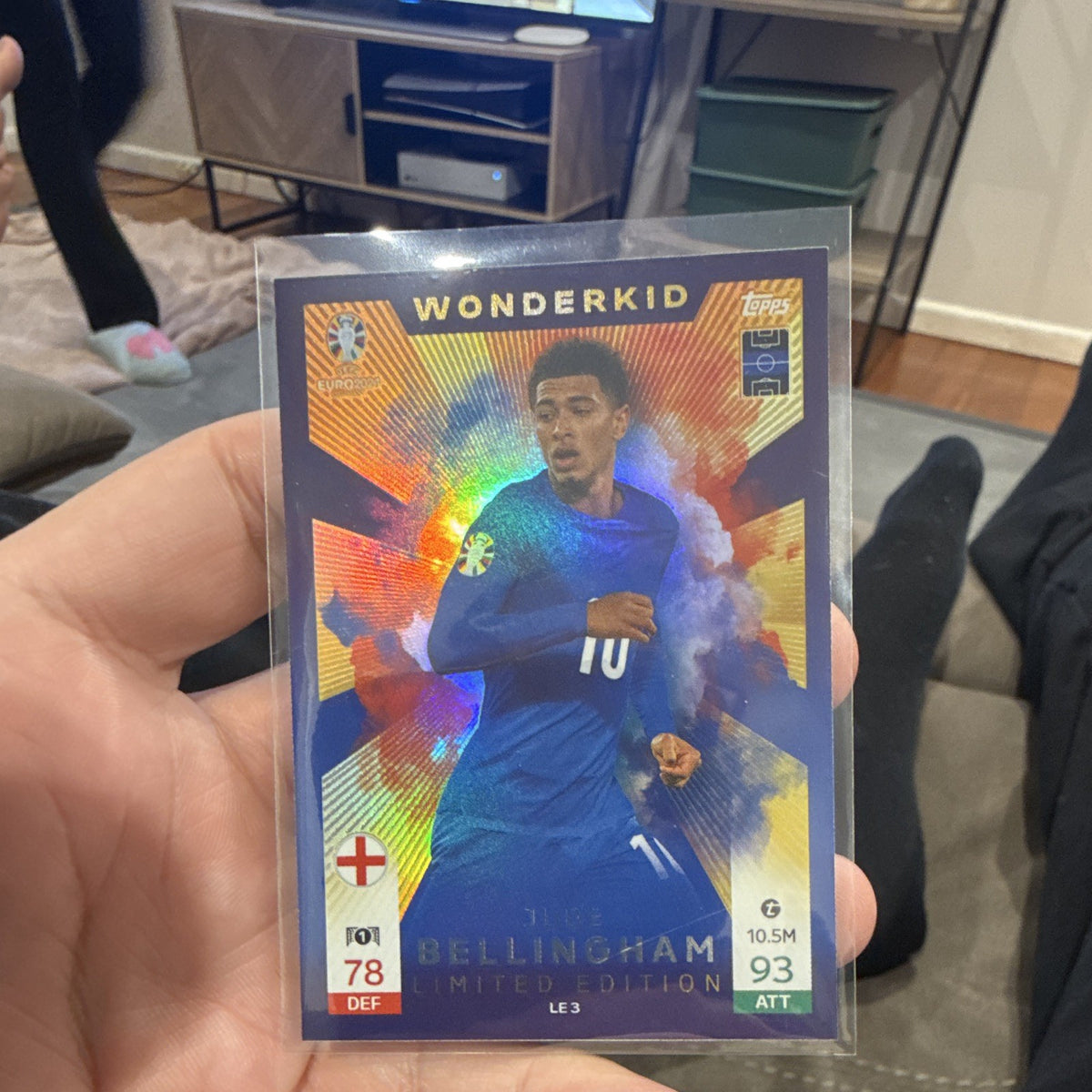 Topps Match Attax UEFA EURO 2024 Wonderkid Jude Bellingham LE3 Ltd Ed England0