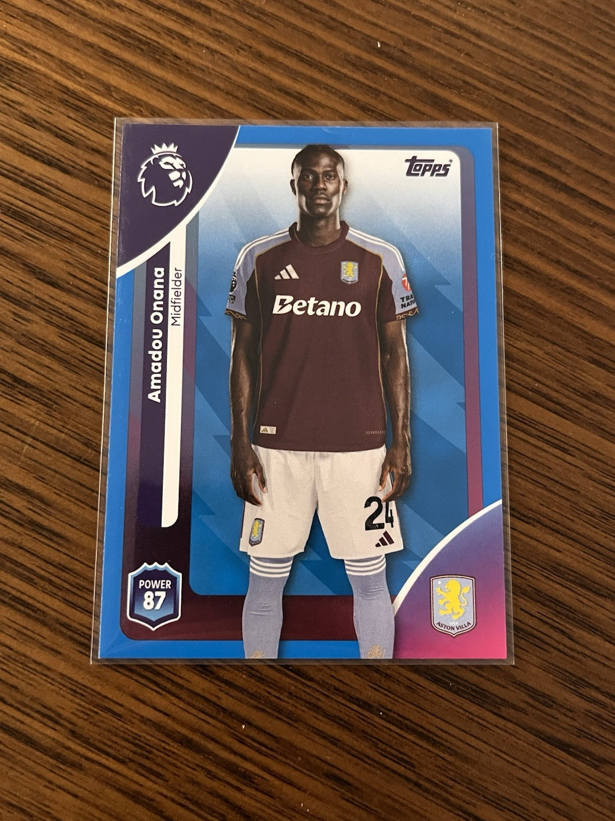 Amadou Onana Parallel Topps Premier League 2025/26 #26 Aston Villa0