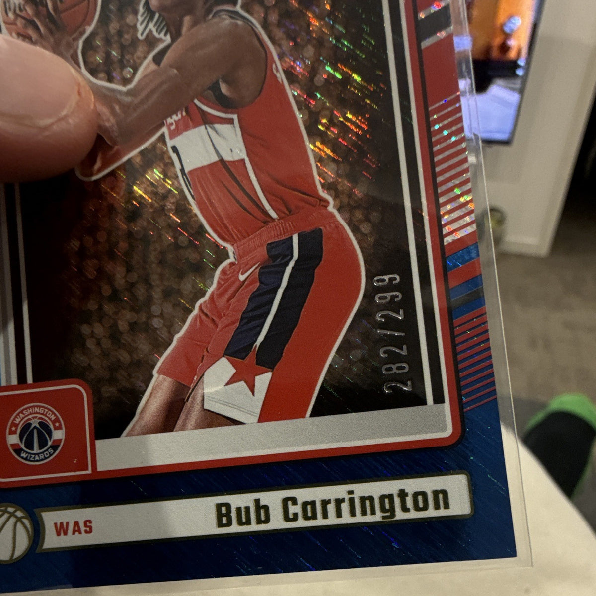 2024 25 Panini Donruss Bub Carrington Rated Rookie #220 Wizards /2992
