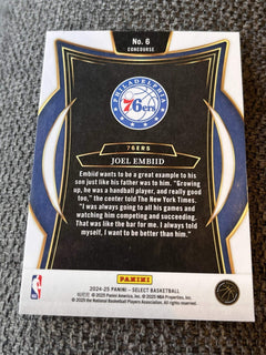 Panini 2024 25 Select Basketball Joel Embiid Concourse No. 6 Philadelphia 76ers2