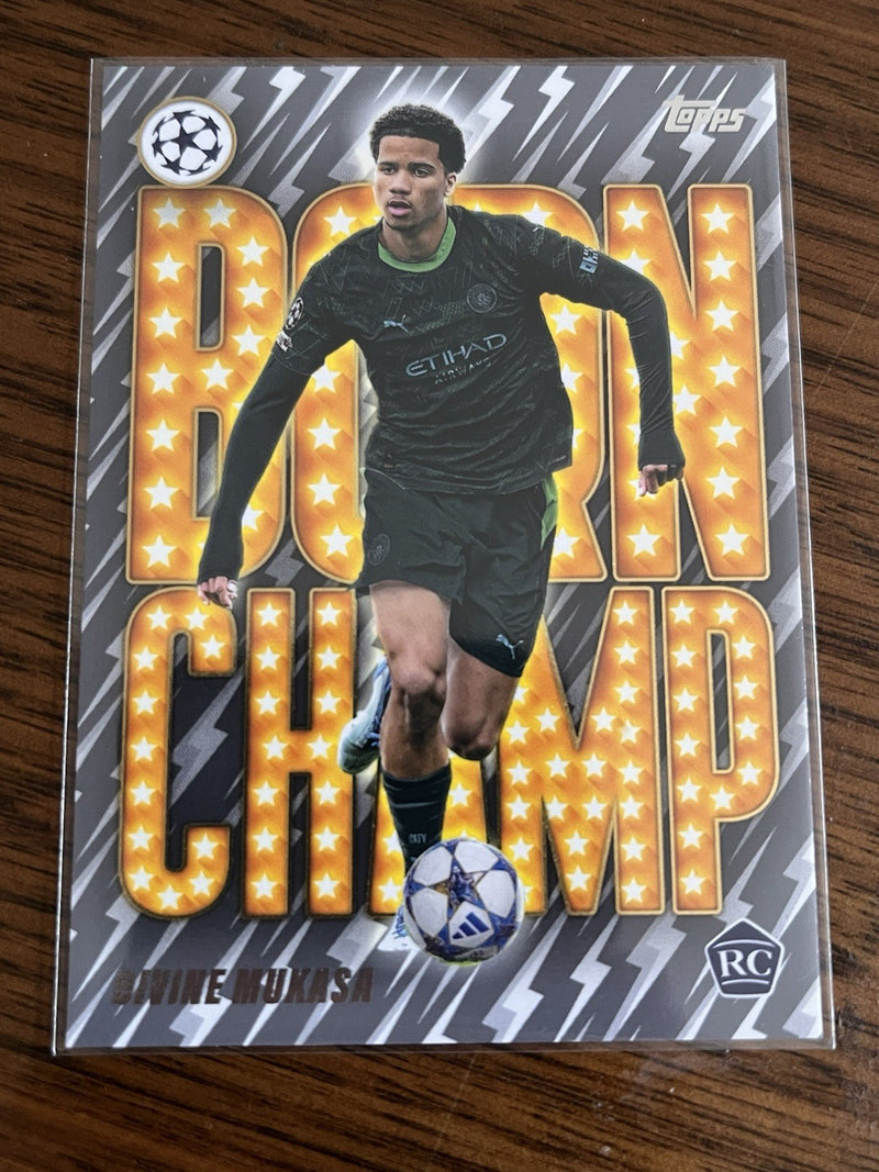 Topps Born Champ BC 2 Divine Mukasa Rookie Insert Man City UEFA Soccer Card1