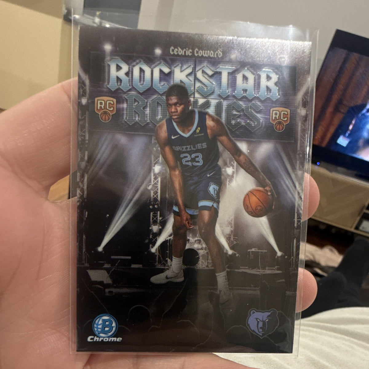 Cedric Coward Rockstar Rookies RR 11 Topps Bowman Chrome Grizzlies0