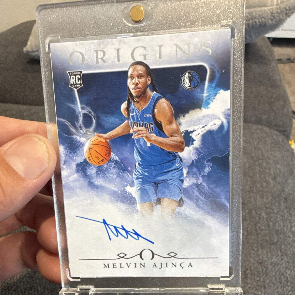 Panini Origins 2024 25 Melvin Ajinca Rookie Autographs Auto RC RA MJA Mavericks3