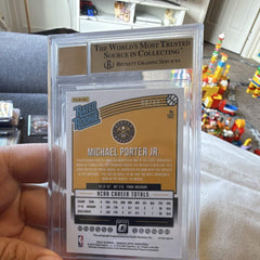 2018 19 Panini Donruss Optic Rated Rookie Signatures Blue #182 Porter Jr BGS 9.53