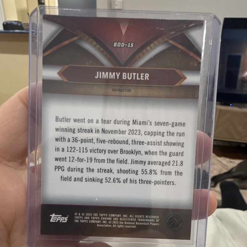 Topps Chrome Jimmy Butler Insert Refractor BOD 15 2025 NBA Basketball Card1
