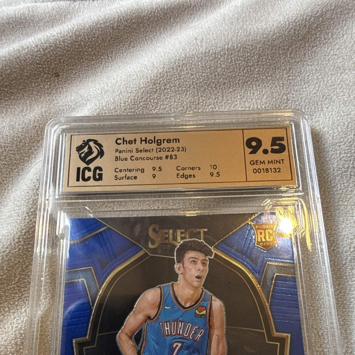 Chet Holmgren 2022 23 Panini Select Blue Concourse #83 RC ICG 9.51