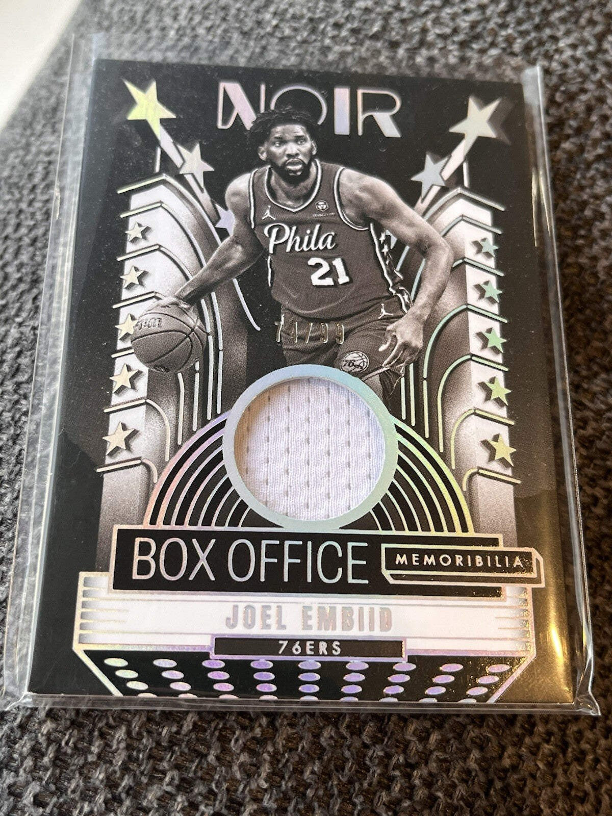 Panini 2024 25 Noir Box Office Memorabilia Joel Embiid 76ers BOM EMB /990