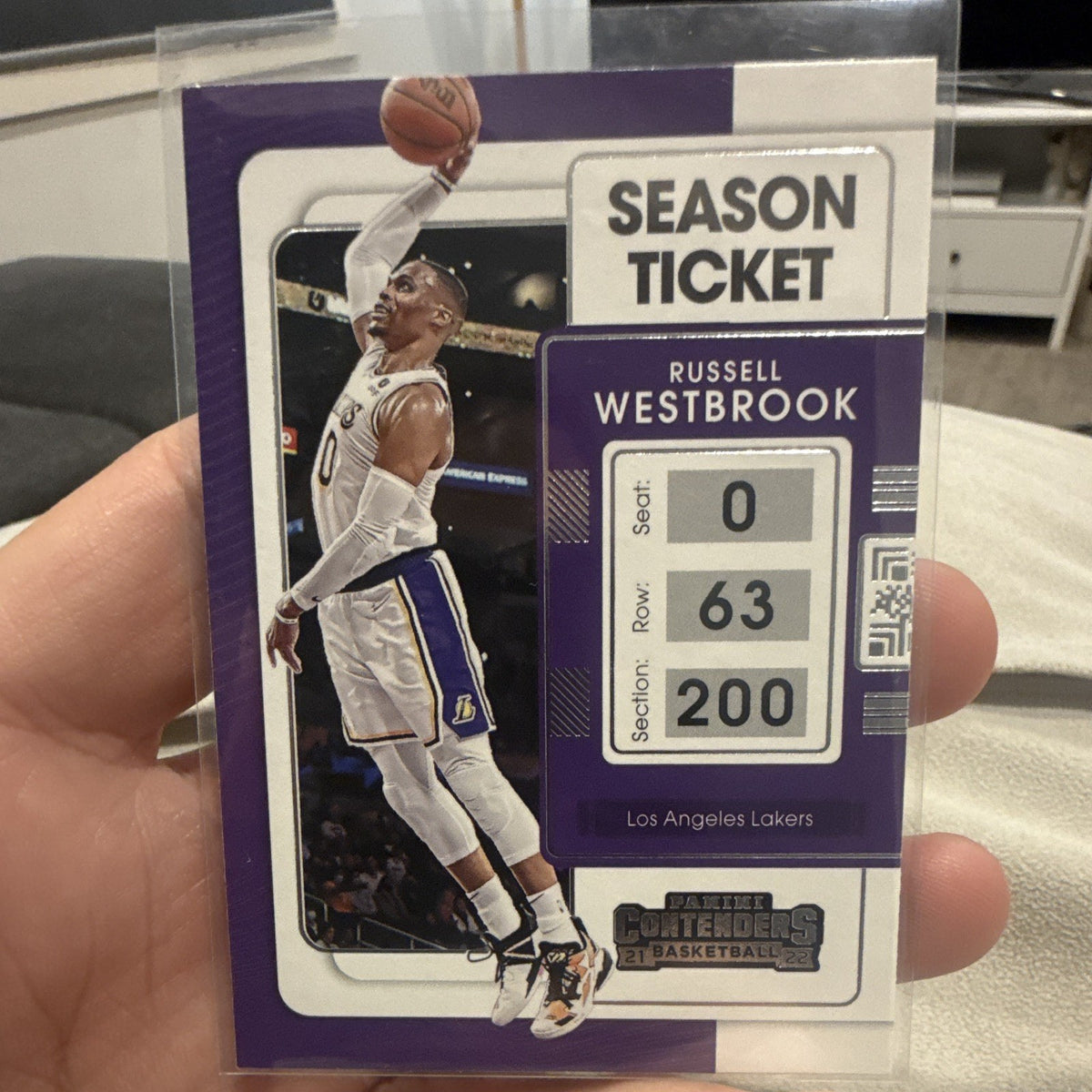 Panini Contenders 2021 22 Season Ticket Russell Westbrook Lakers #520