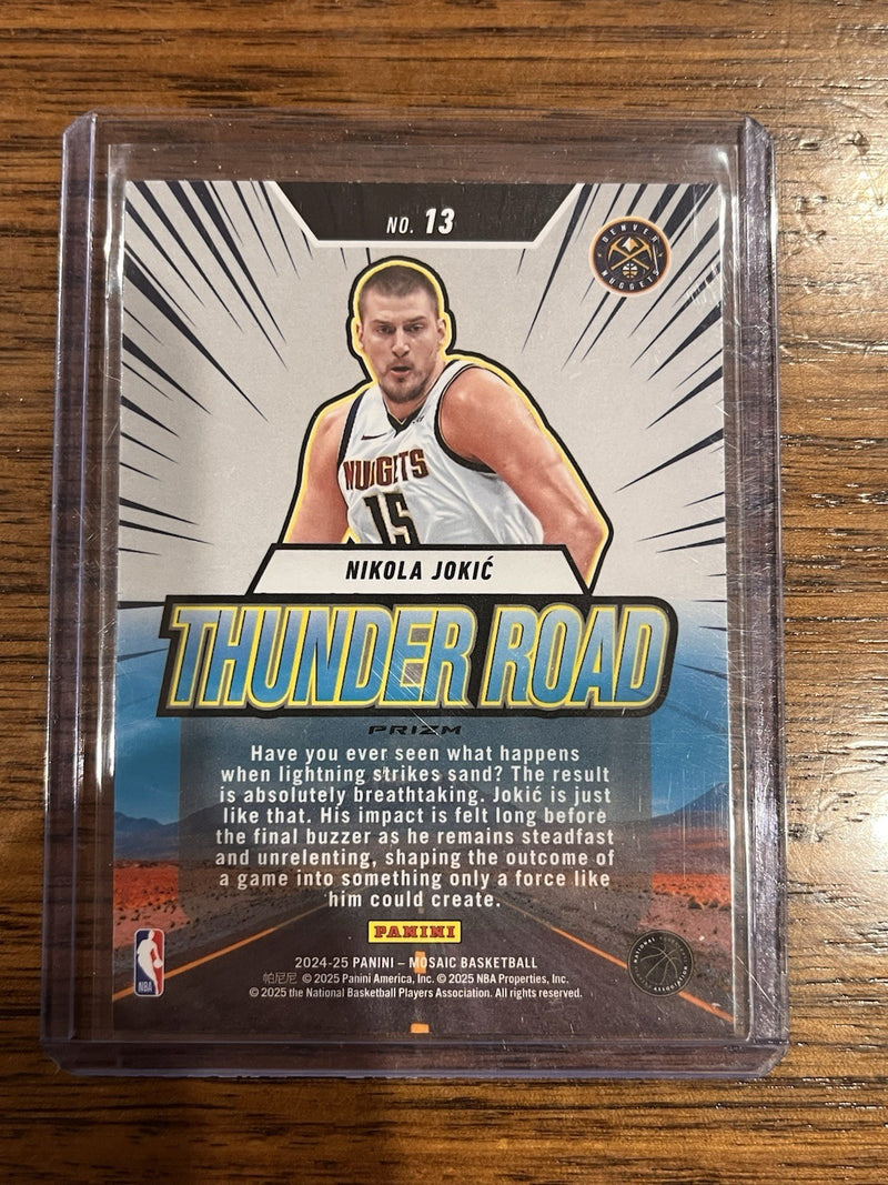 Panini 2024 25 Mosaic Basketball Thunder Road Insert No. 13 Nikola Jokić Nuggets2