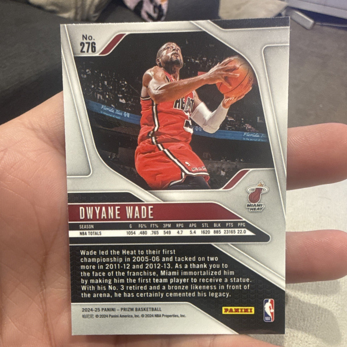 Panini Dwyane Wade Base Set 2024 25 Prizm Basketball Miami Heat #2761