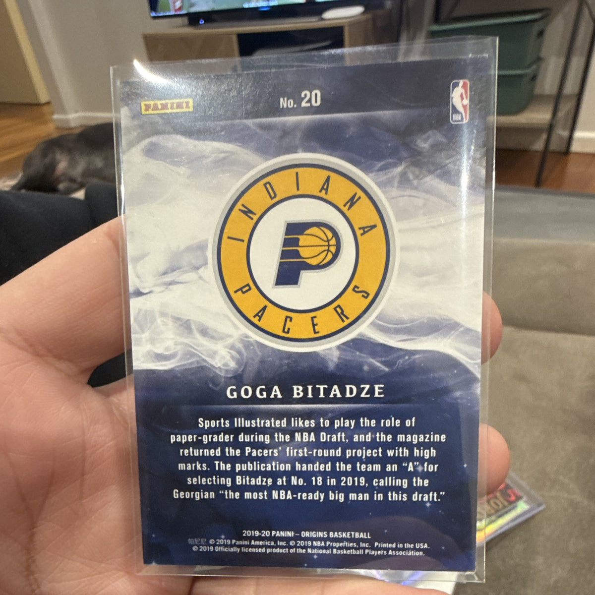 Panini Origins 2019 20 Goga Bitadze Rookie Card #20 Indiana Pacers1