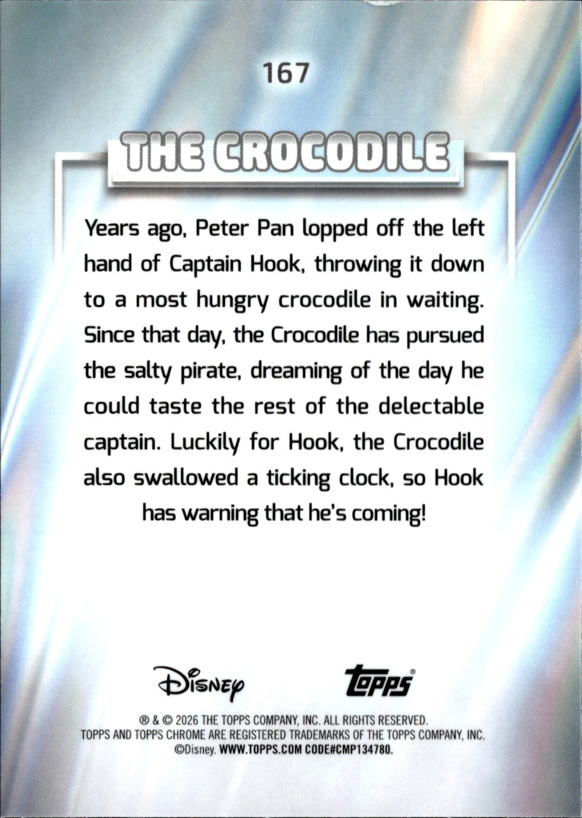 The Crocodile Base Topps Chrome Disney   X Fractor 167 NM1