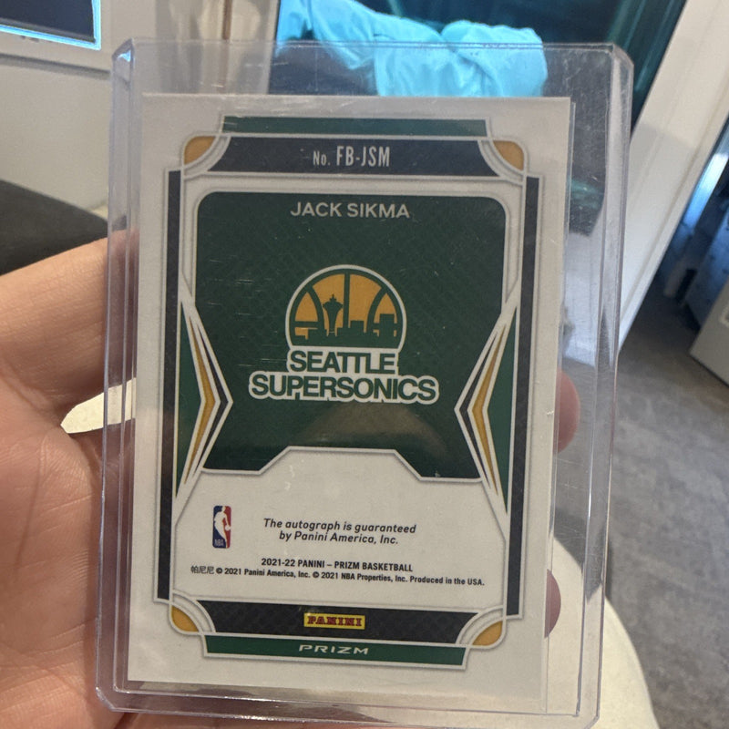 Panini Prizm 2021 22 Jack Sikma Fast Break Auto FB JSM Seattle Supersonics1