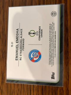 Emanuel Emegha Trophy Chasers TC 21 Topps UEFA ECL RC Strasbourg Rookie2