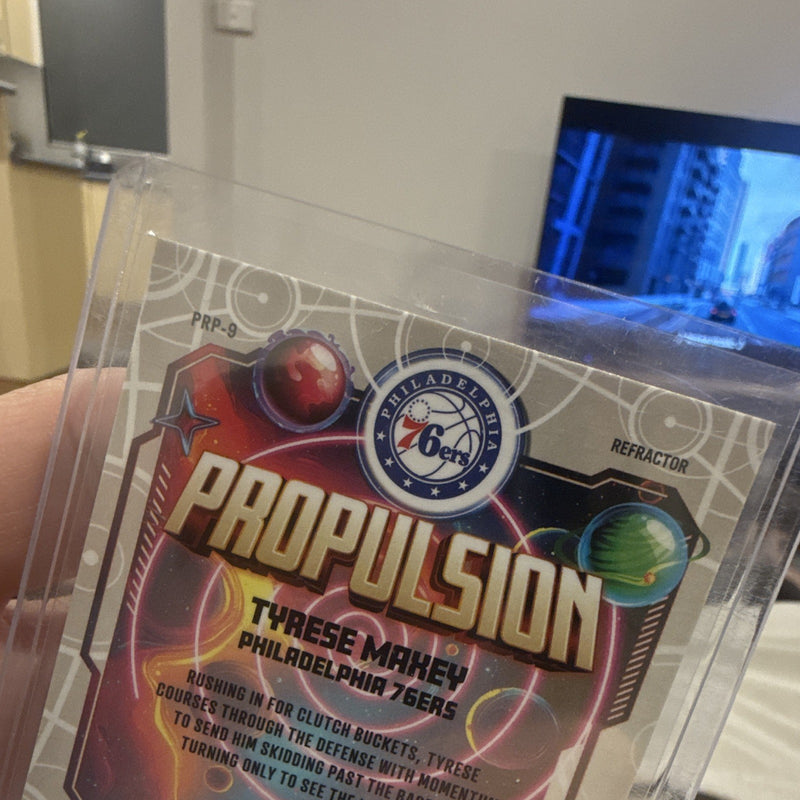 Topps Chrome Tyrese Maxey Propulsion Refractor PRP 9 Philadelphia 76ers2