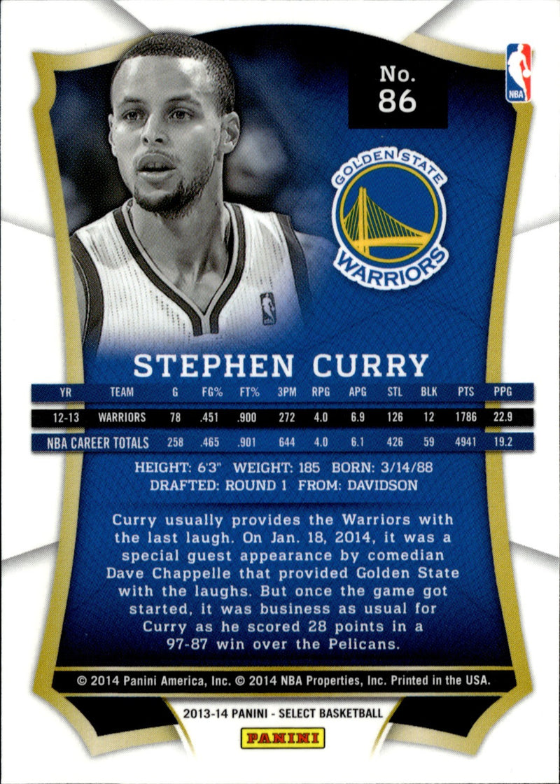 Stephen Curry Base Panini Select 86 NM1