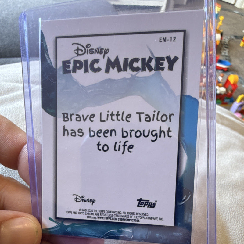 Topps Chrome Disney Epic Mickey Mickey Mouse Brave Little Tailor EM-12 2026 Holo2