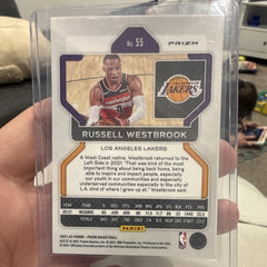 2021 22 Panini Prizm Russell Westbrook Los Angeles Lakers #55 Parallel1