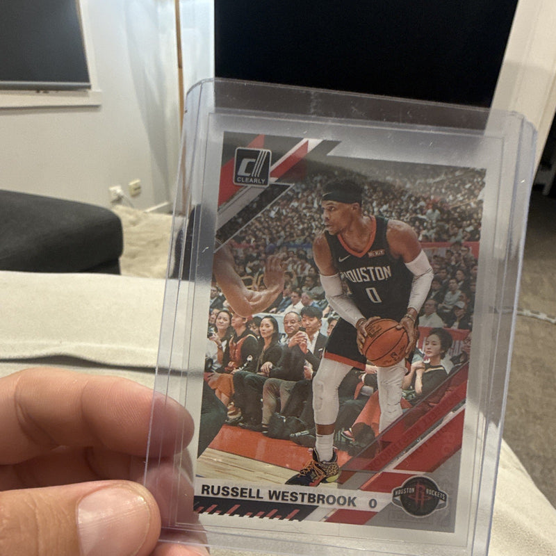 Panini Clearly Donruss 2019 20 Russell Westbrook Houston Rockets #160