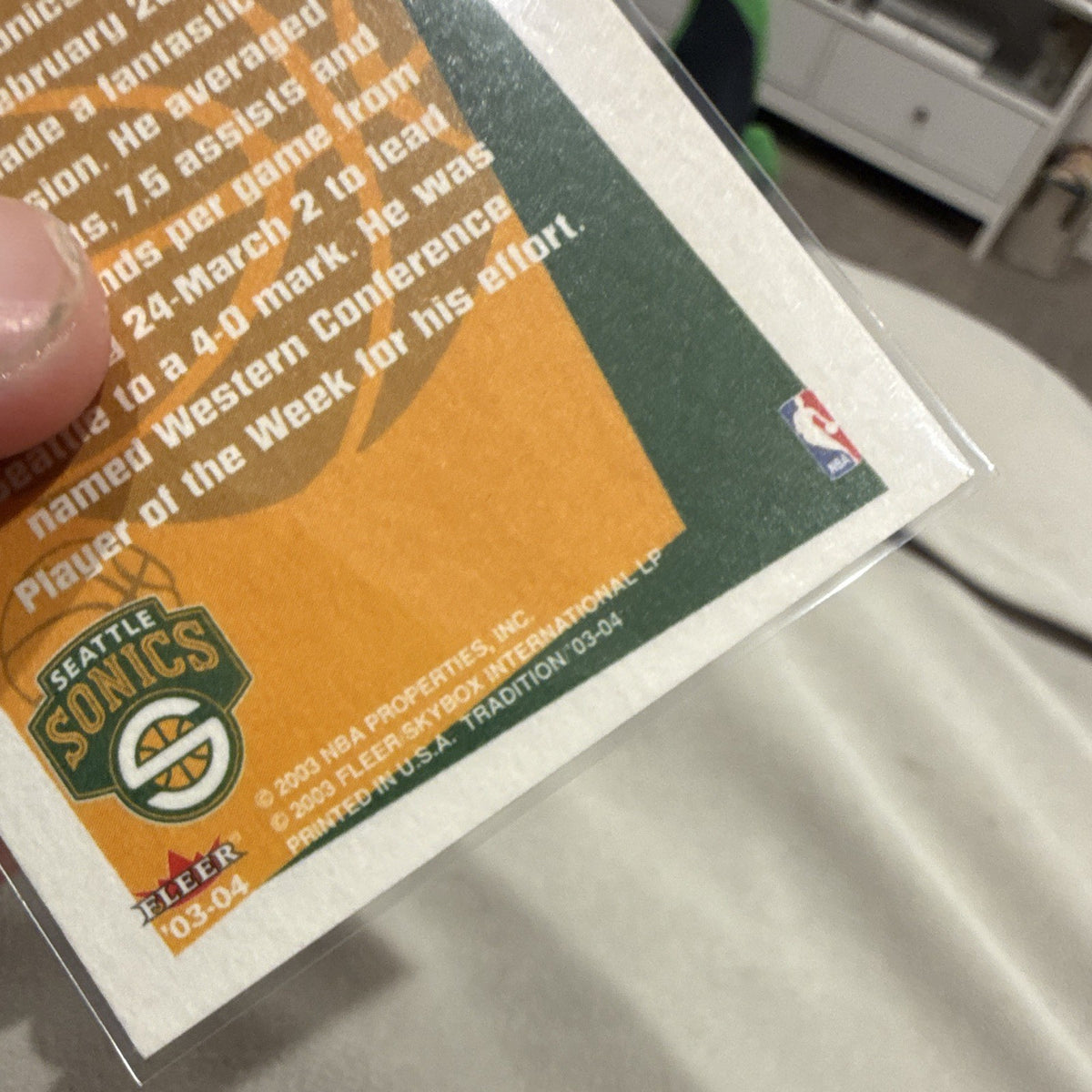 Fleer Tradition Banner Season Ray Allen Seattle SuperSonics #234 2003 042
