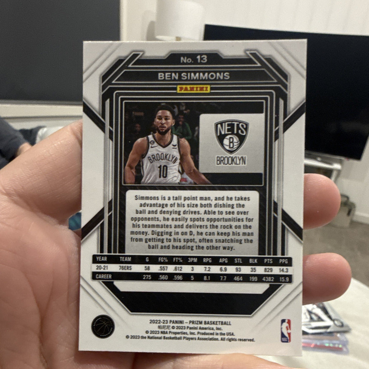 2022-23 Panini Prizm Basketball Base Set Ben Simmons Brooklyn Nets No. 131