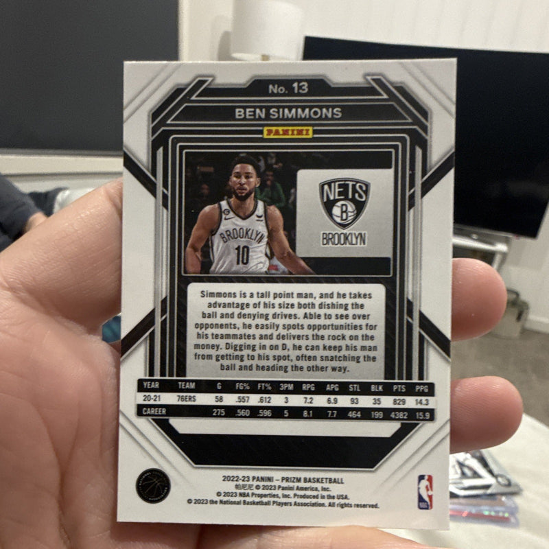 2022-23 Panini Prizm Basketball Base Set Ben Simmons Brooklyn Nets No. 131