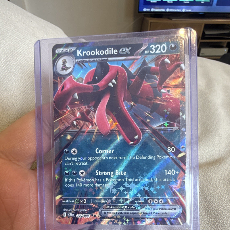 Krookodile ex Holo Rare Crimson Invasion 055/086 Stage 2 320 HP English0