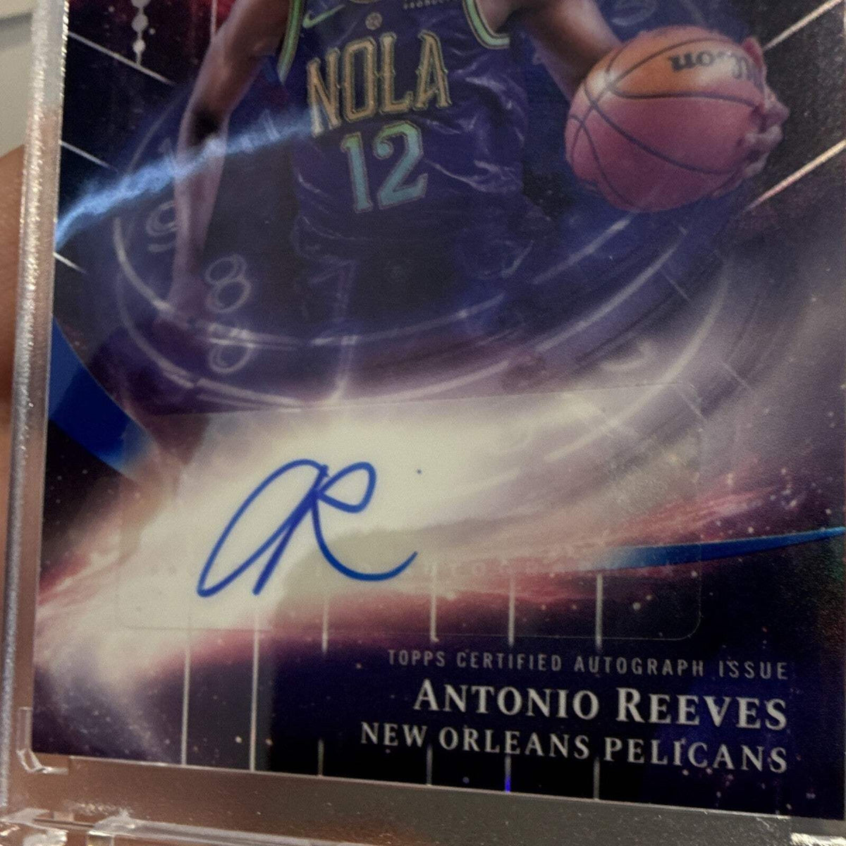 Topps Midnight Stroke of Midnight SM AR Antonio Reeves Auto New Orleans Pelicans1