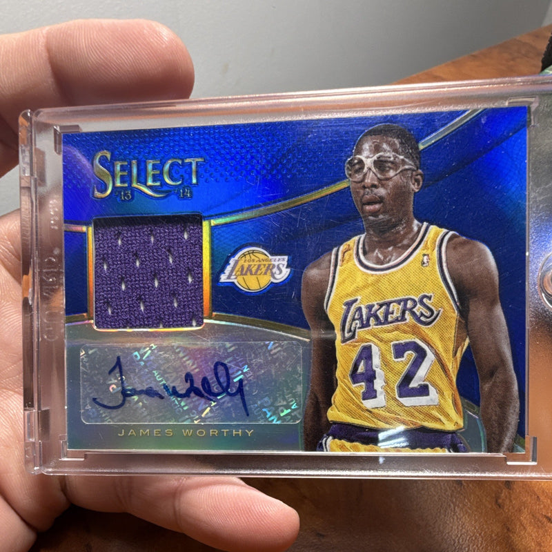 Panini James Worthy Prime Prizm Auto Patch Lakers #40 07/20 Select 13 140