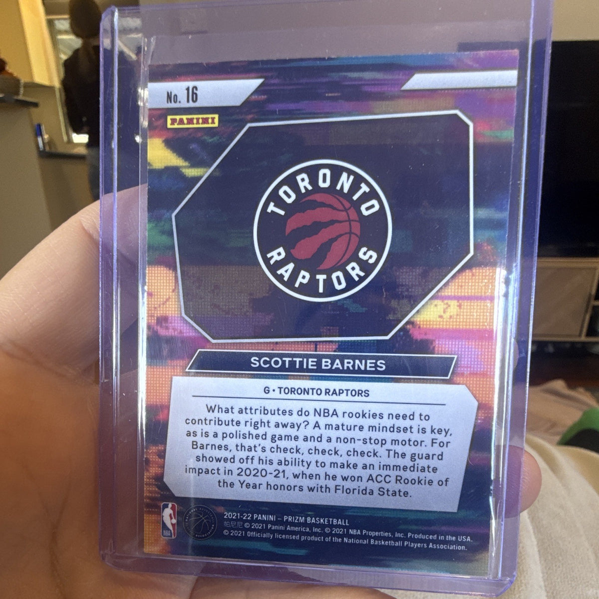 Panini Prizm 2021 22 Instant Impact #16 Scottie Barnes RC Toronto Raptors1