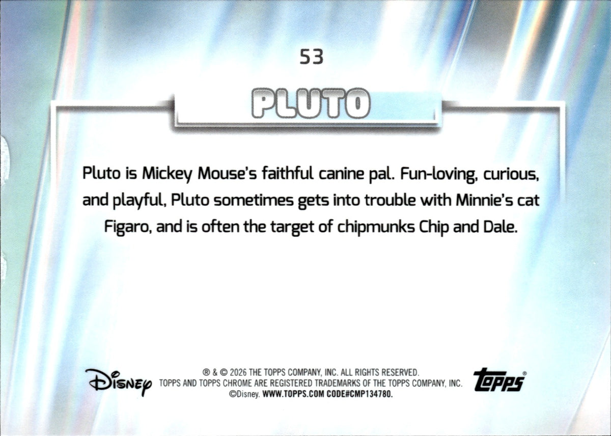 Pluto Base Topps Chrome Disney   X Fractor 53 NM1