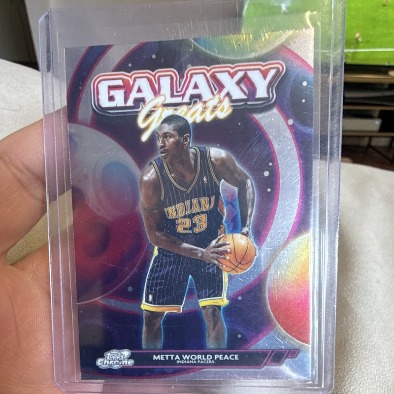 Topps Chrome Galaxy Greats GG 31 Metta World Peace Indiana Pacers0