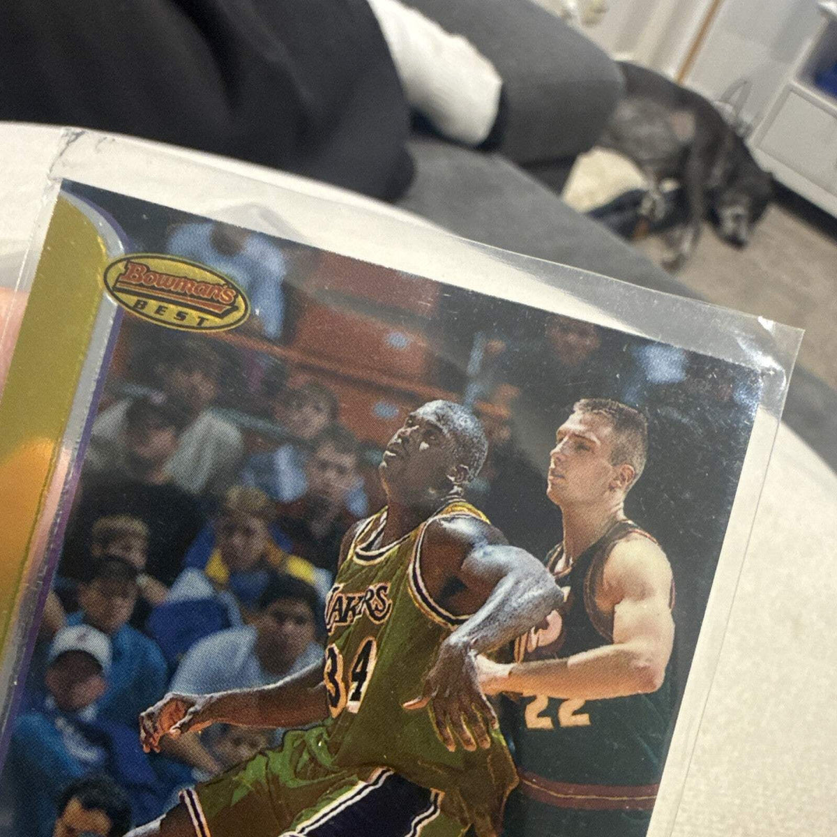 1997 Topps Bowman's Best Base Shaquille O'Neal Los Angeles Lakers #704