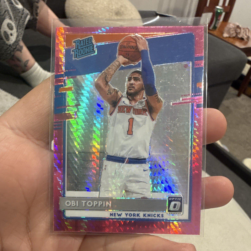 Panini 2020 21 Donruss Optic Obi Toppin Rated Rookie #158 Pink Parallel0