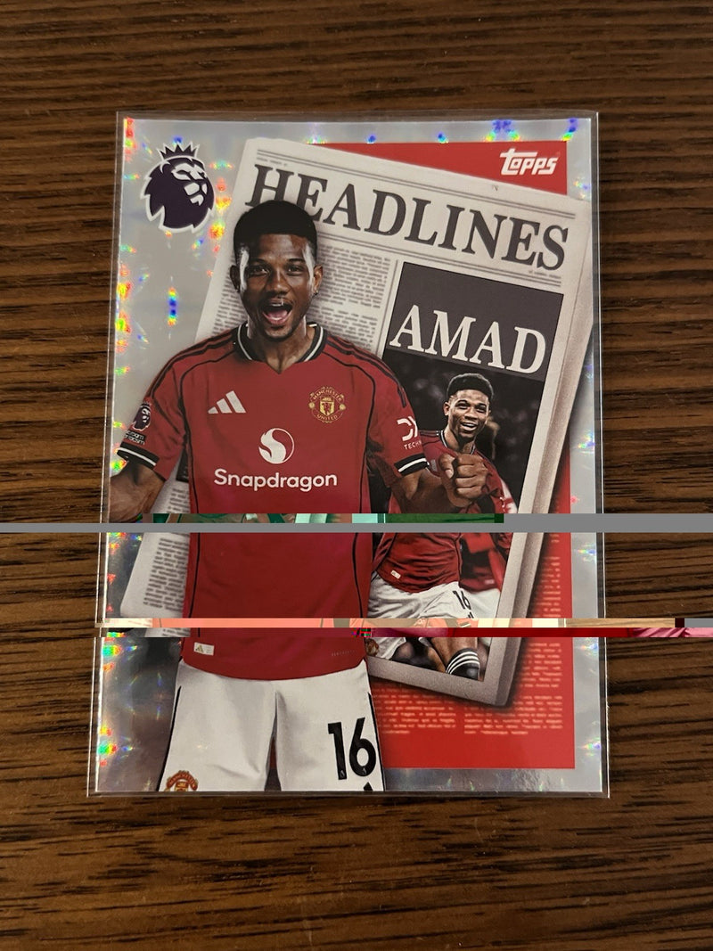 Amad Parallel Insert Topps Premier League Headlines 2025/26 #448 Man Utd0