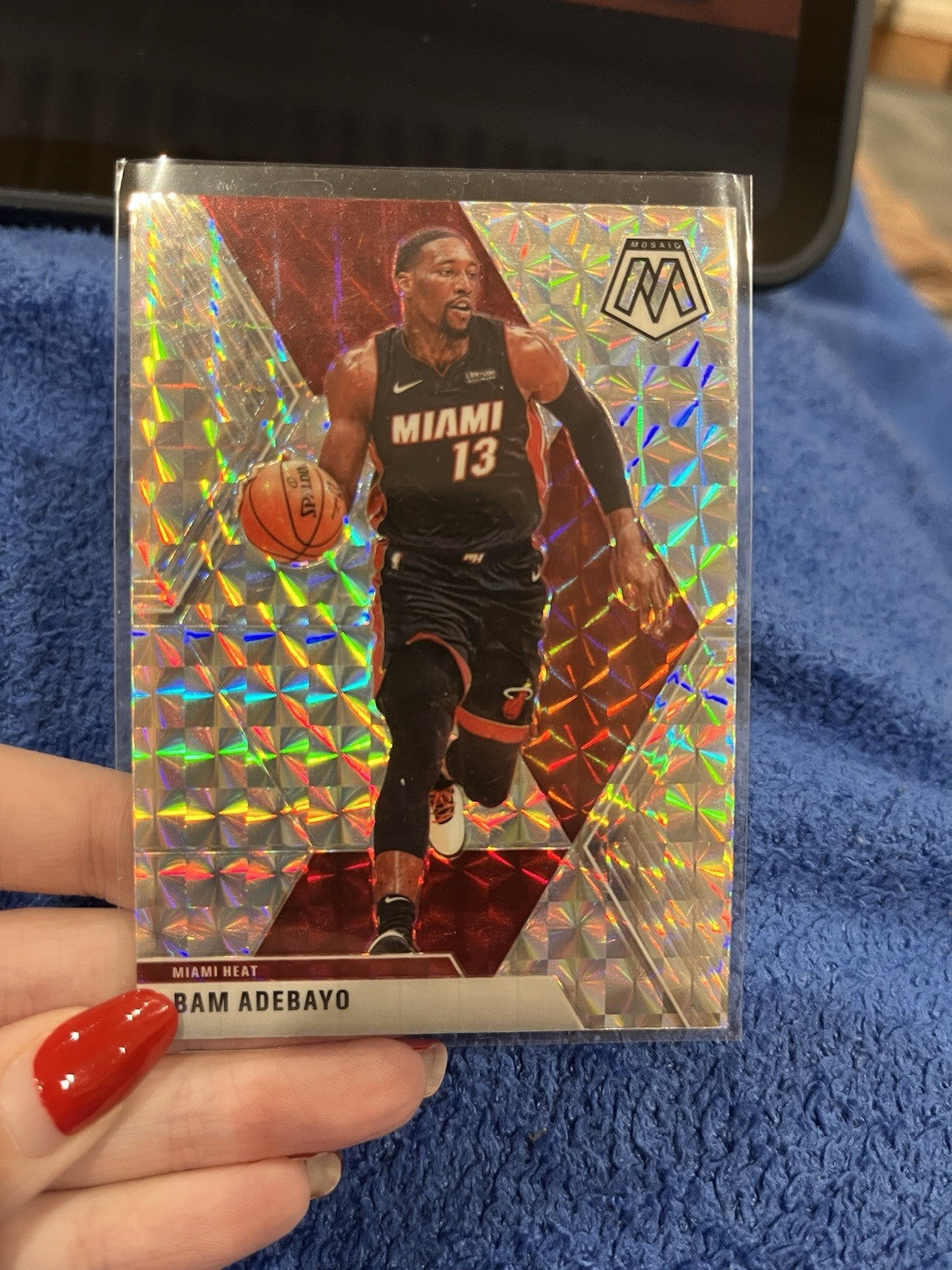 Panini 2019 20 Mosaic Basketball Bam Adebayo Prizm Miami Heat 1500