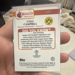 Topps Cole Campbell RC Merlin Collections 70/75 #137 Borussia Dortmund1