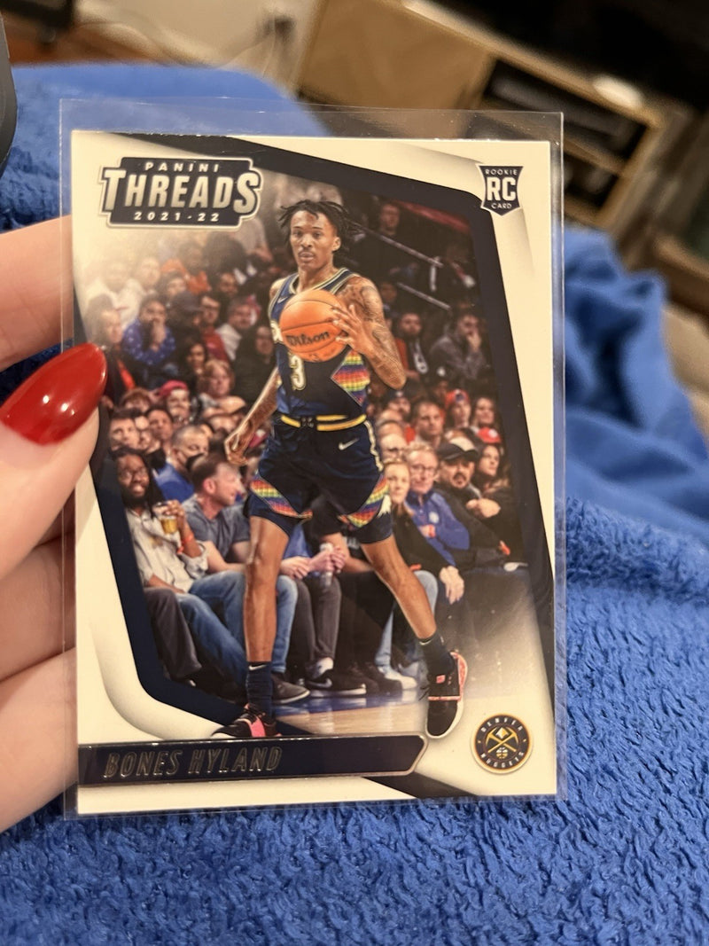 Panini 2021 22 Chronicles Threads Bones Hyland RC Rookie 78 Denver Nuggets1
