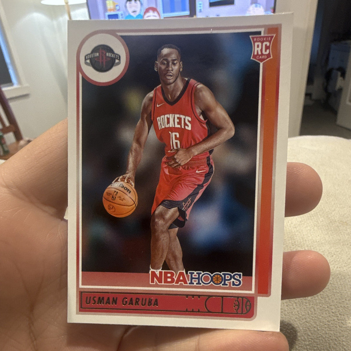 Panini 2021 22 NBA Hoops Usman Garuba Rookie RC #238 Houston Rockets0