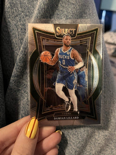 Panini Select Damian Lillard Concourse #55 Milwaukee Bucks NBA Basketball0