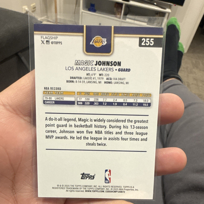 Topps 2025 Flagship Magic Johnson Base Los Angeles Lakers #2551