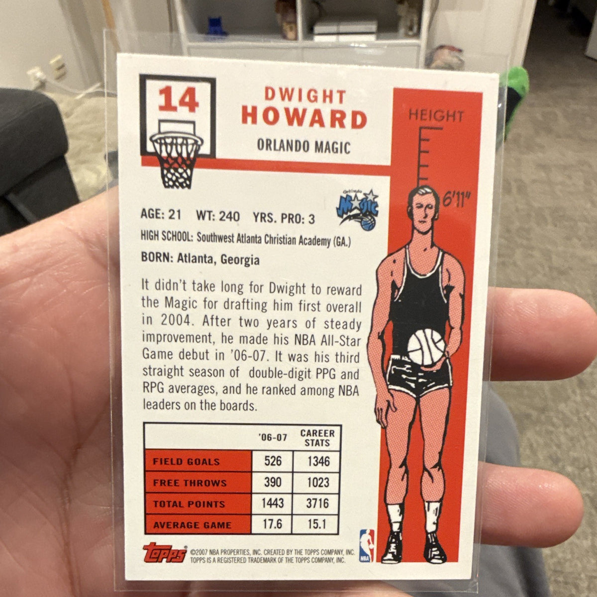 Topps 1958 59 50th Anniversary 2006 07 Dwight Howard Orlando Magic #141
