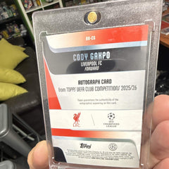 Topps UEFA Club Competitions 2025/26 Cody Gakpo Auto 1/5 BA CG Liverpool3