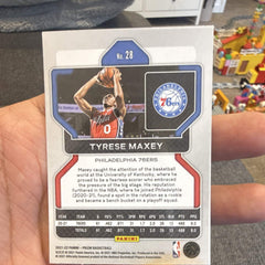 Panini Prizm 2021 22 Tyrese Maxey Base Set Philadelphia 76ers No. 282