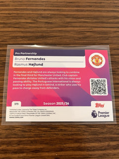 Topps Bruno Fernandes / Rasmus Højlund Pro Partnership #373 Man Utd 2025/262