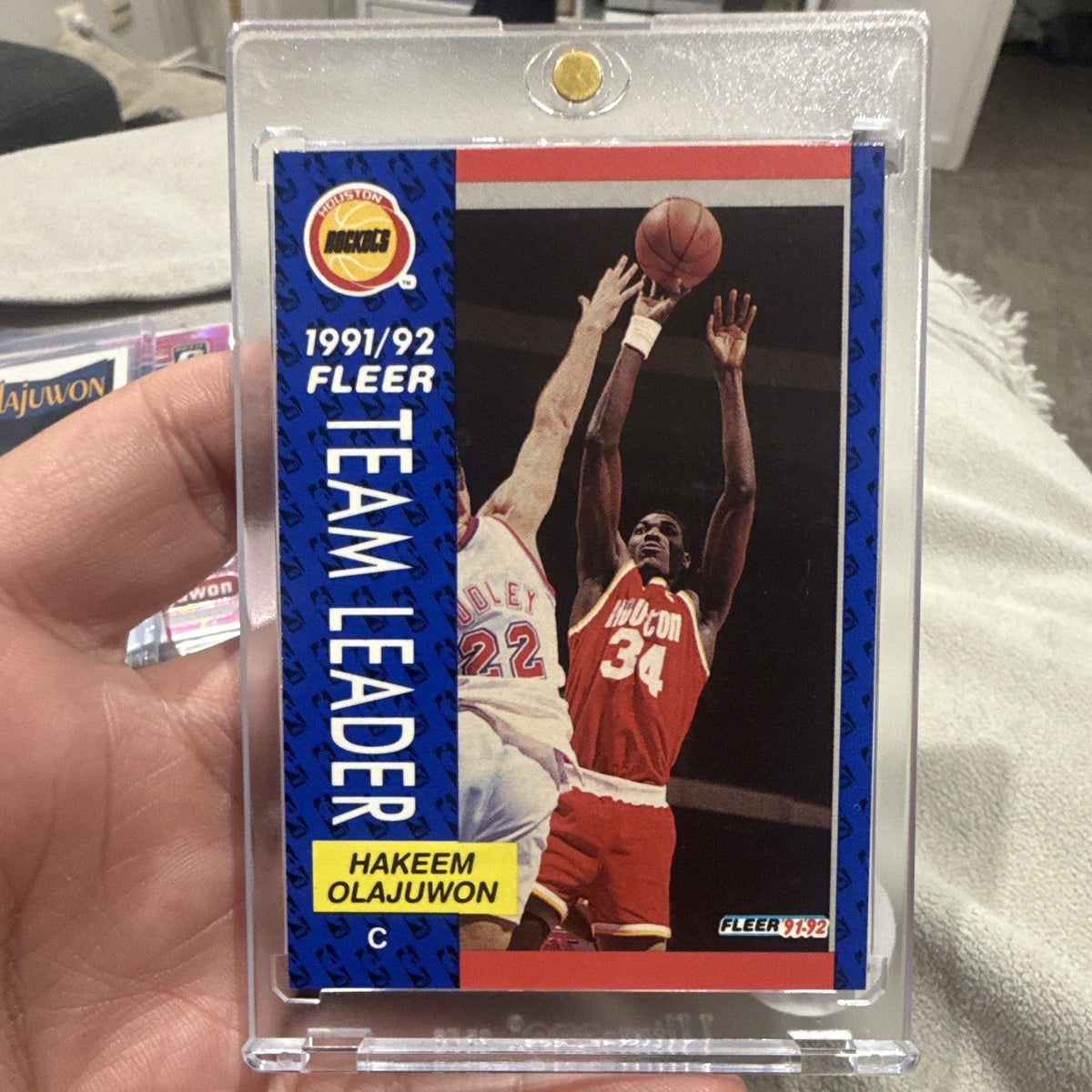 Fleer 1991 92 Fleer Hakeem Olajuwon Team Leader #381 Houston Rockets0