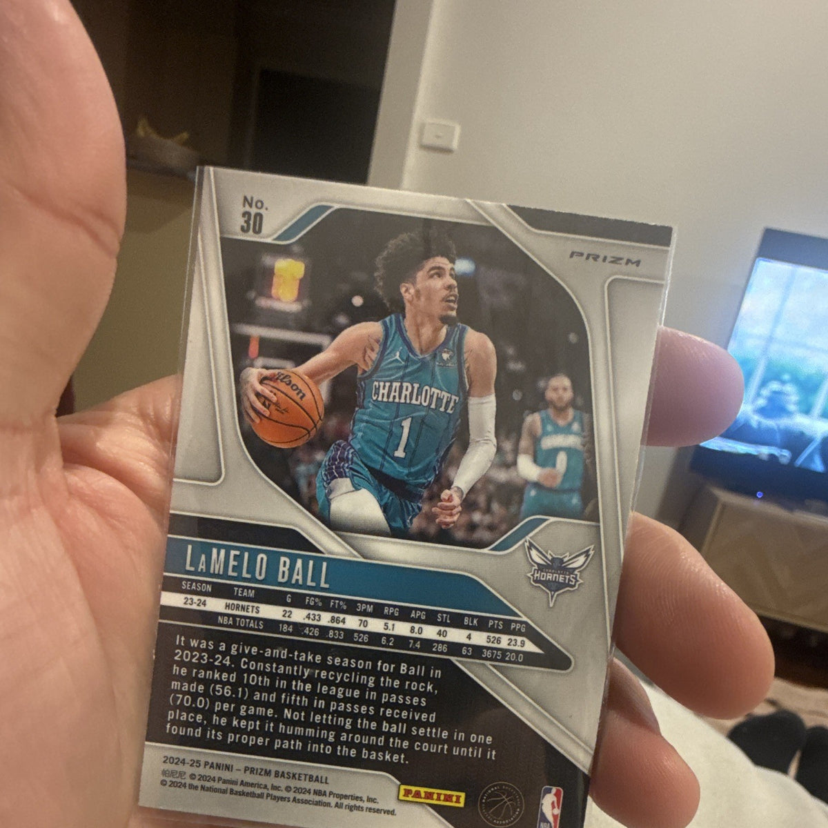 Panini Prizm 2024 25 LaMelo Ball Base Set Charlotte Hornets #301