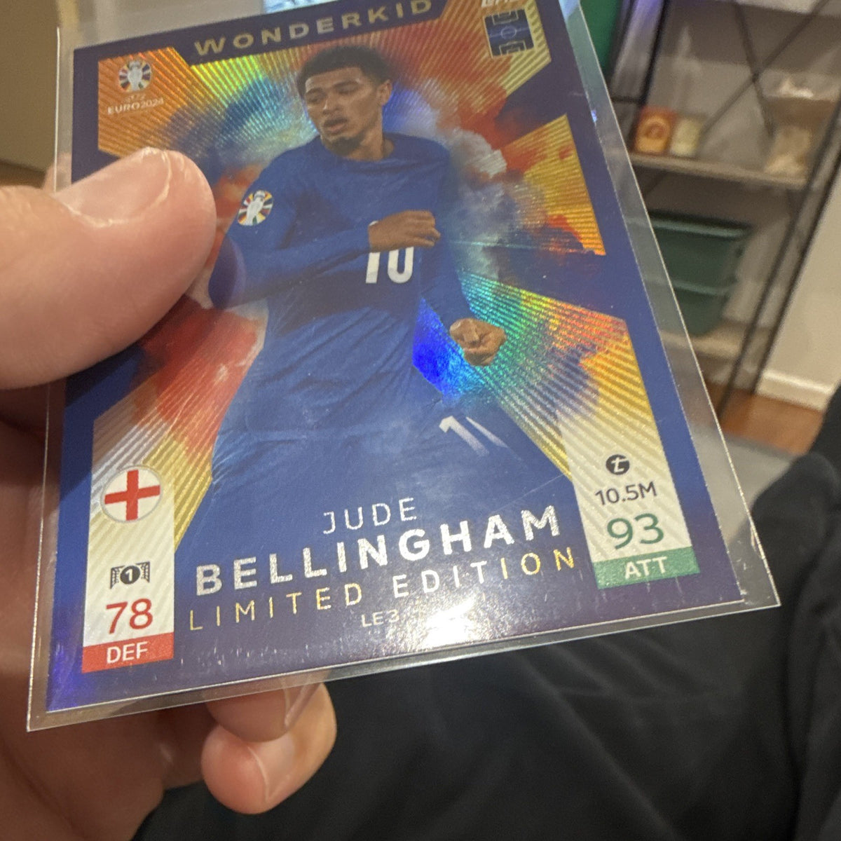 Topps Match Attax UEFA EURO 2024 Wonderkid Jude Bellingham LE3 Ltd Ed England3