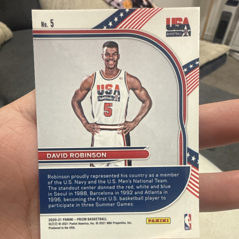 Panini Prizm David Robinson USA Basketball 2020 21 Prizm Insert #51