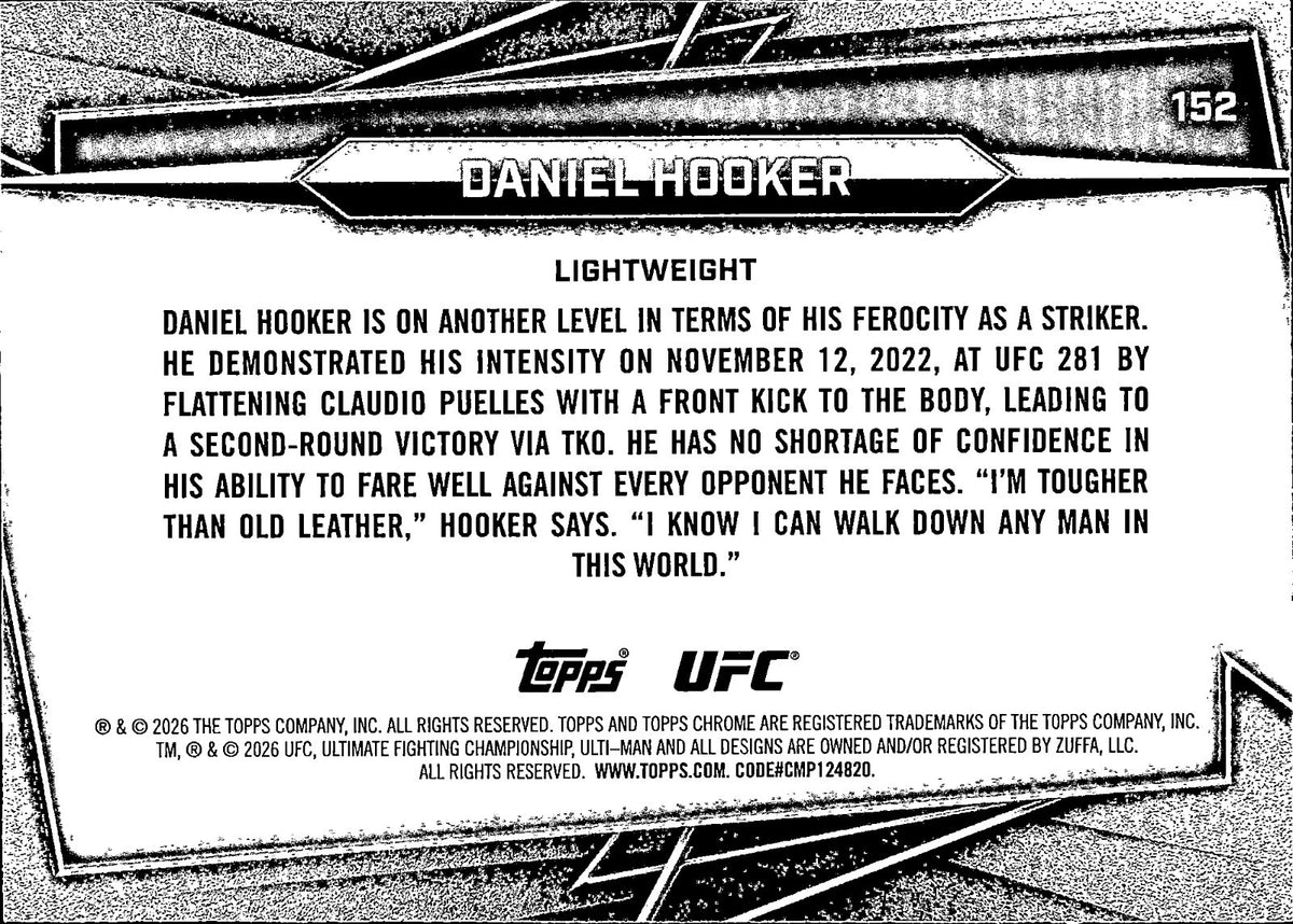 Daniel Hooker Base 152 Topps Chrome NM1